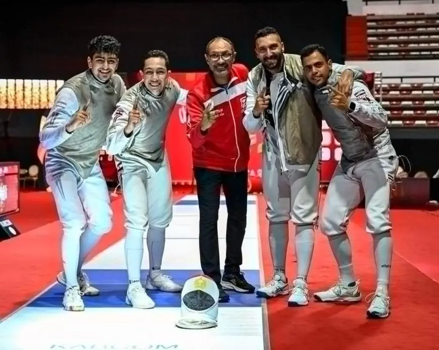 أولمبياد باريس .. منتخب سلاح الشيش رجال يحقق المركز الثامن