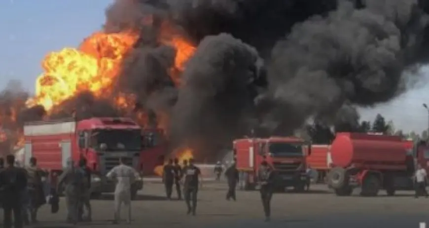 بعد اندلاع الحريق.. السيطرة على حادثة مصفاة الشعيبة للنفط بالبصرة